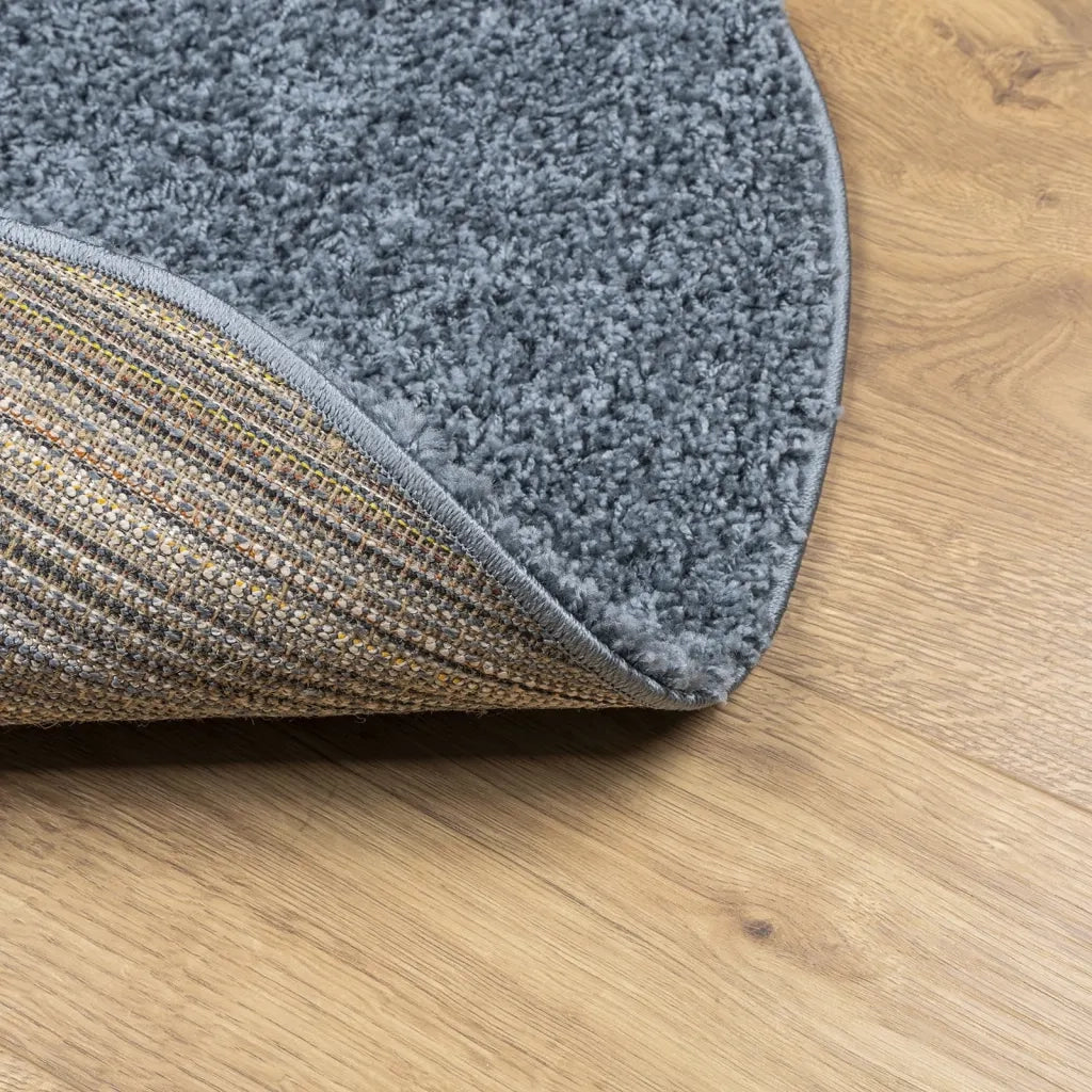 Tappeto Shaggy PAMPLONA a Pelo Lungo Moderno Blu Ø 280 cm 375337