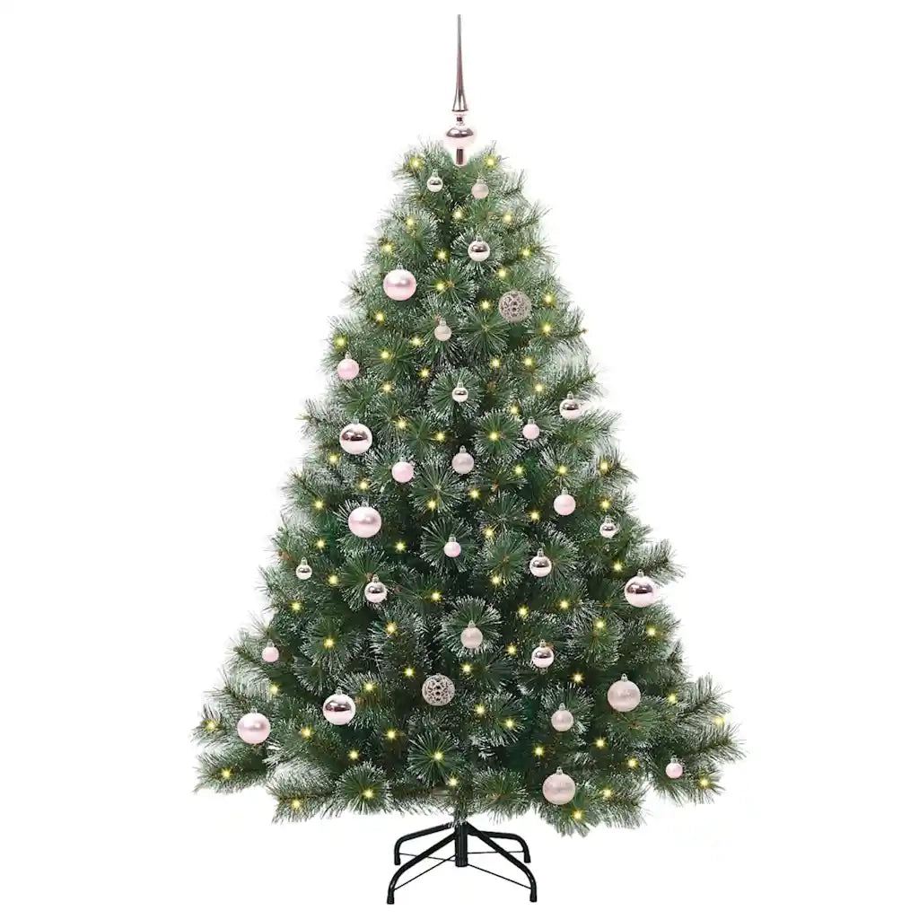 Albero di Natale artificiale con 150 LED Verde 150 cm PE e PVC 3397837