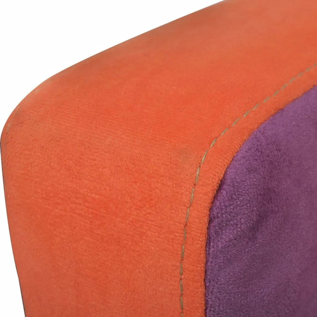 Poltroncina poltrona lounge design club divano da soggiorno con tessuto patchwork cubo 1102037/3