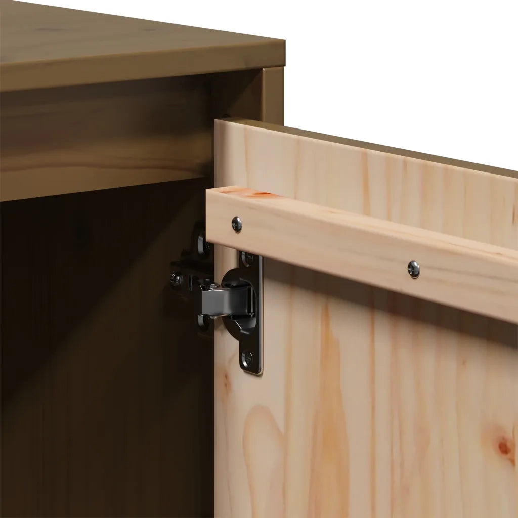 Mobile Porta TV Ambra 110,5x35x44 cm in Legno Massello di Pino 814342