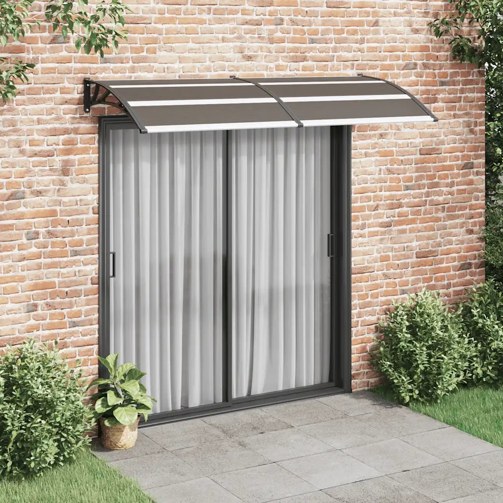 Pensilina per Porta Nera 240x100 cm in PC CFW5504481