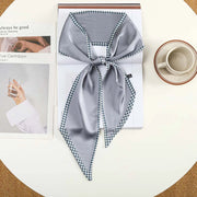 Nuova fascia per capelli alla moda con decorazioni in seta, piccola sciarpa, elastico per capelli, foulard, cintura