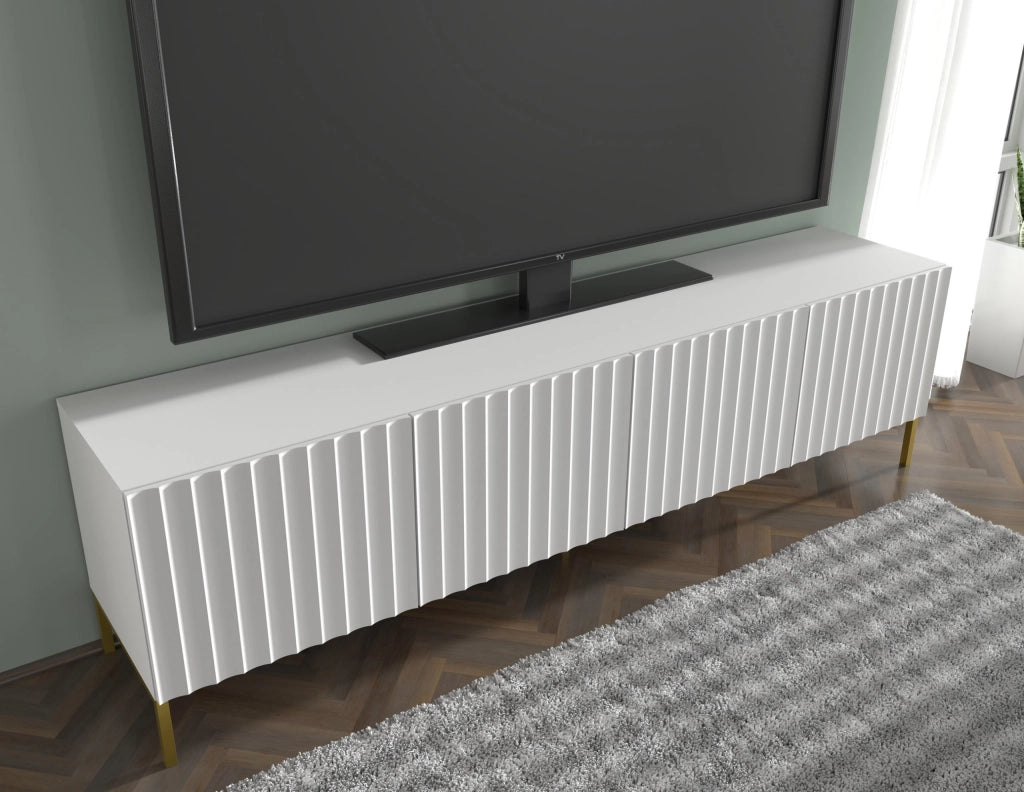 CREDENZA WAVE TV STAND 200 4D BIANCO OPACO