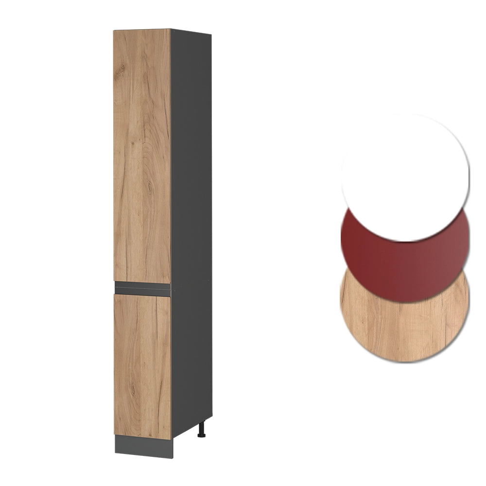 Armadio da farmacia R-Line Rovere dorato/Antracite 30 cm Forma a J Vicco