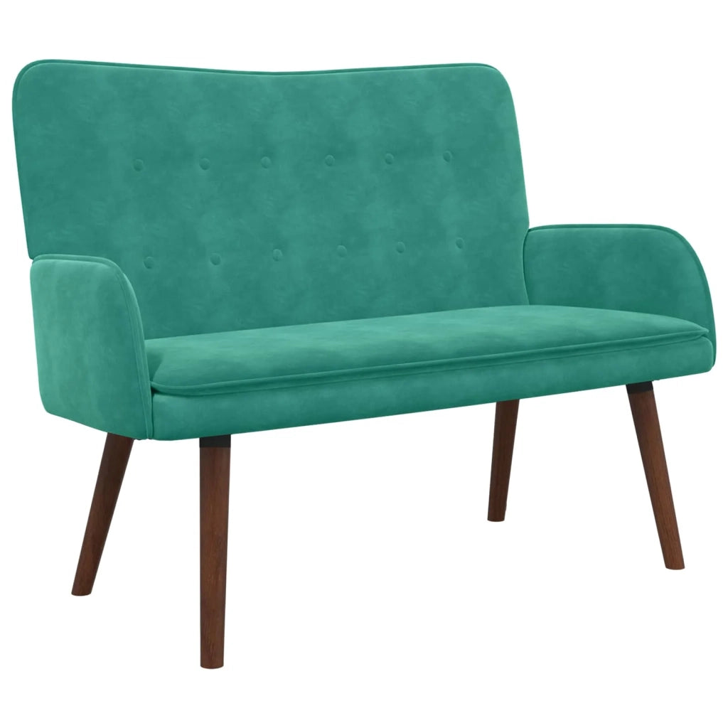Sofa a Due Posti Turchese 115 x 61 x 87 cm Velluto