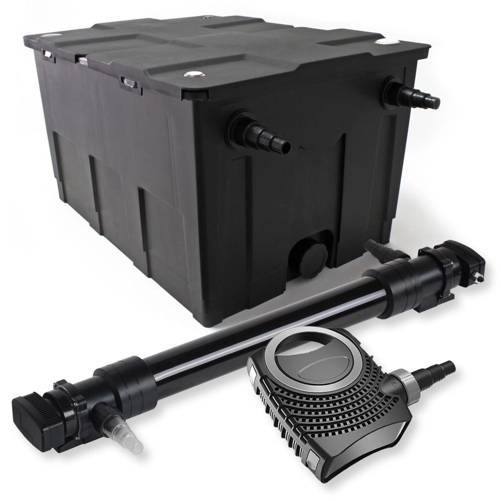 Set Filtro a 1 camera laghetto 60000l con Chiarificatore UVC 72W 6ª serie Pompa NEO10000 80W