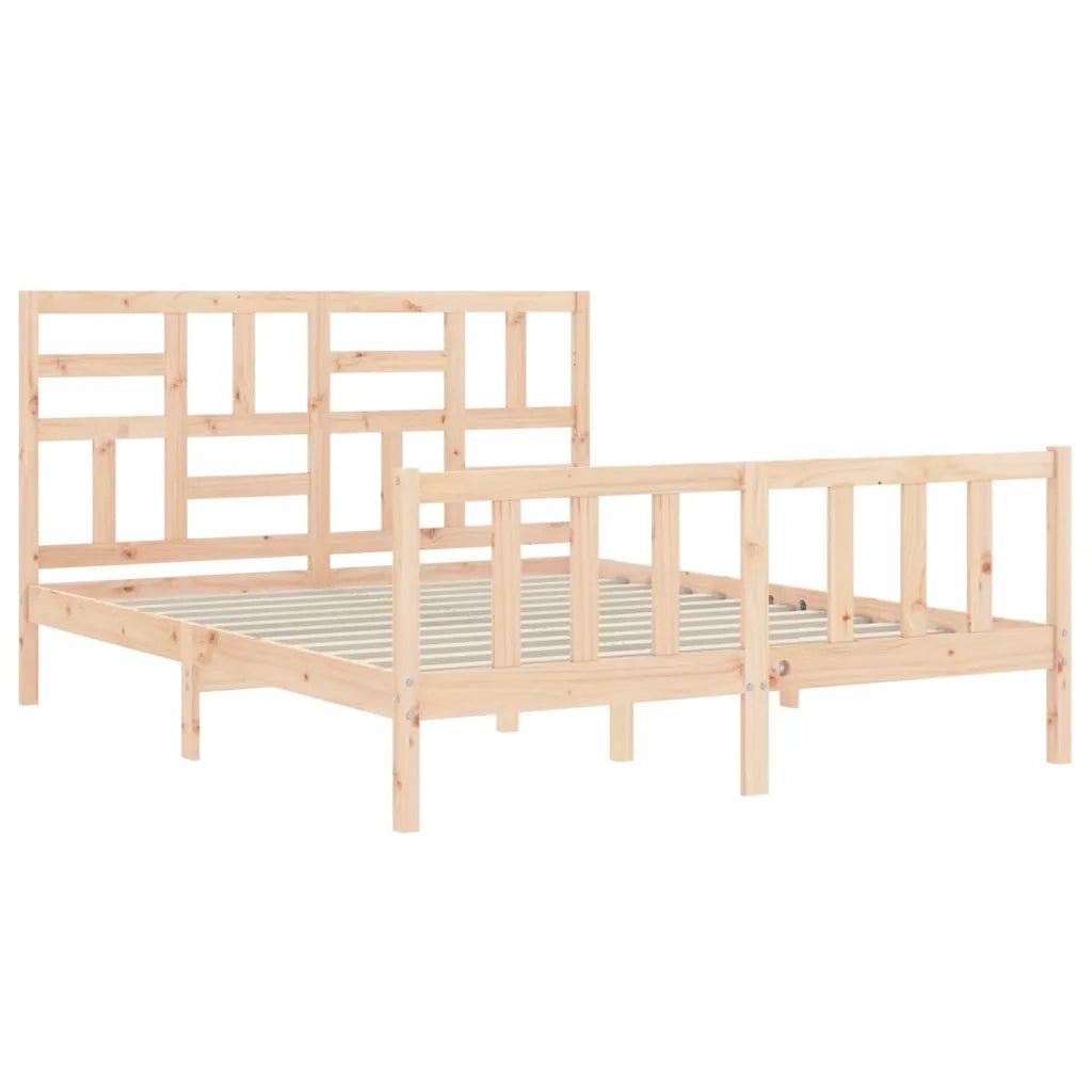vidaXL Giroletto senza Materasso 160x200 cm in Legno Massello di Pino