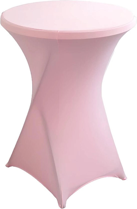 Tela da tavolo estensibile per tavoli da bistro, telai da tavolo estensibili, telai da tavolo elastici, tovaglie da tavolo estensibili per tavoli da bistro, matrimoni, feste, cene, 1 pezzo, colore rosa