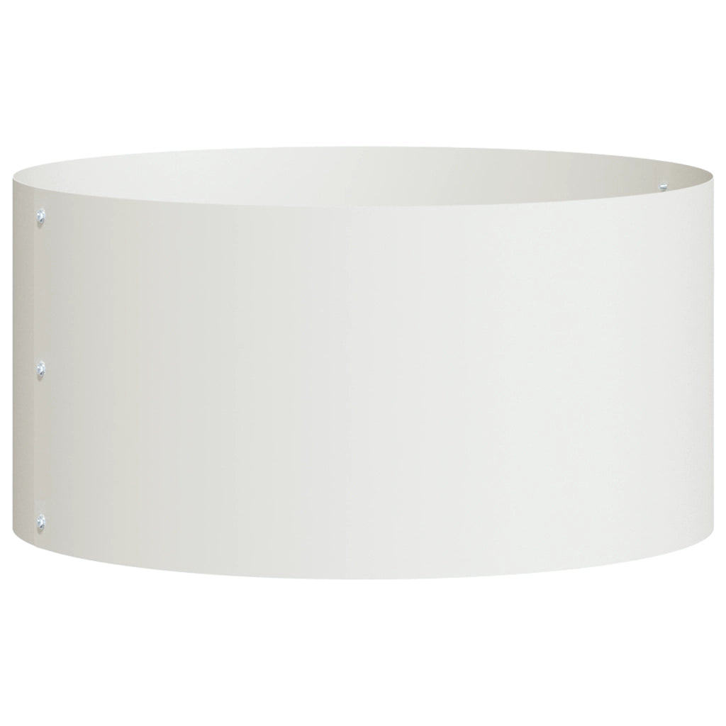 Grande Vaso in Metallo Bianco Bianco Metallo Grande Fioriere
