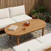Piano del tavolo 100 x 50 x 3,5 cm Ovale Legno di teak solido 42033162