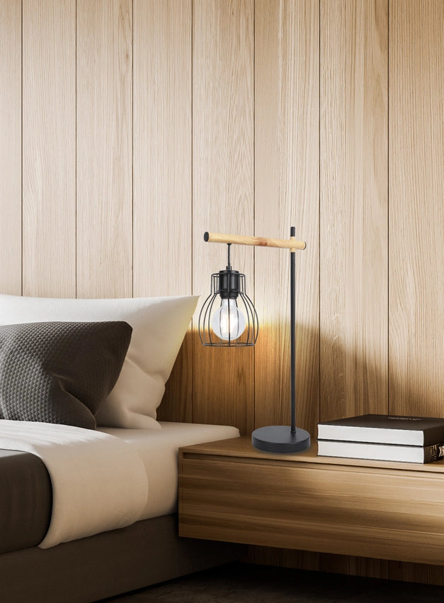 Lampada da tavolo Candellux Bernita 41-80059 nera E27