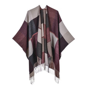 Nuova sciarpa/scialle da donna, in jacquard dal design retr¨° e alla moda, divisa in due, spessa e calda.