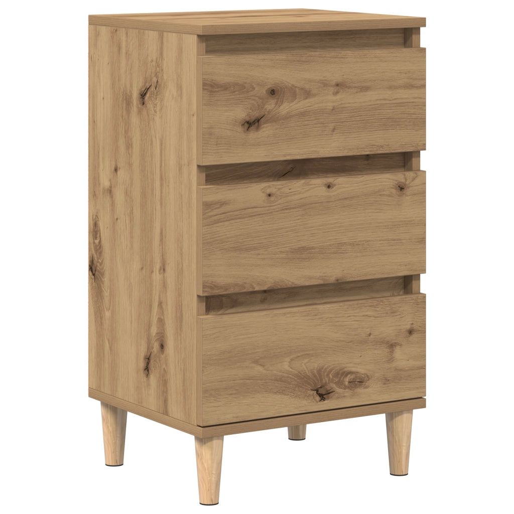 Comodino  in Rovere Artigianale 40x35x70 cm in Legno Ingegnerizzato