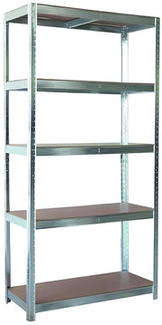 Utilia KIT SCAFFALE IN METALLO ZINCATO E MDF cm. 90x45x200 h