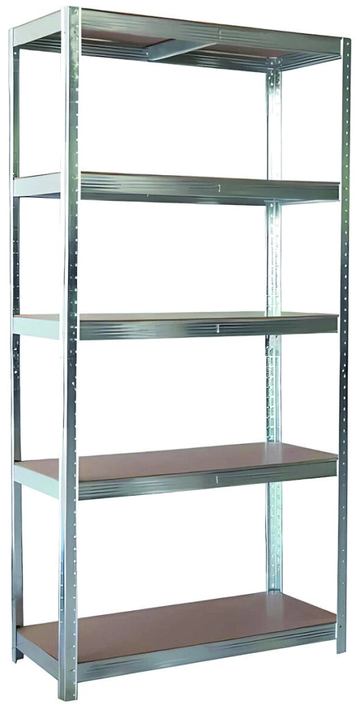 Utilia KIT SCAFFALE IN METALLO ZINCATO E MDF cm. 90x45x200 h
