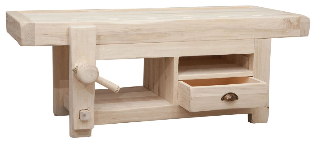 Biscottini Porta Tv in legno massello di tiglio grezzo L120XPR65XH45 cm. Made in Italy