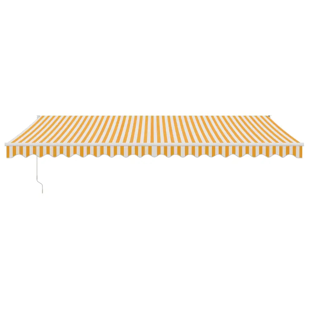 Tenda Sole Automatica Retrattile Gialla e Bianca 5x3 m 3154485
