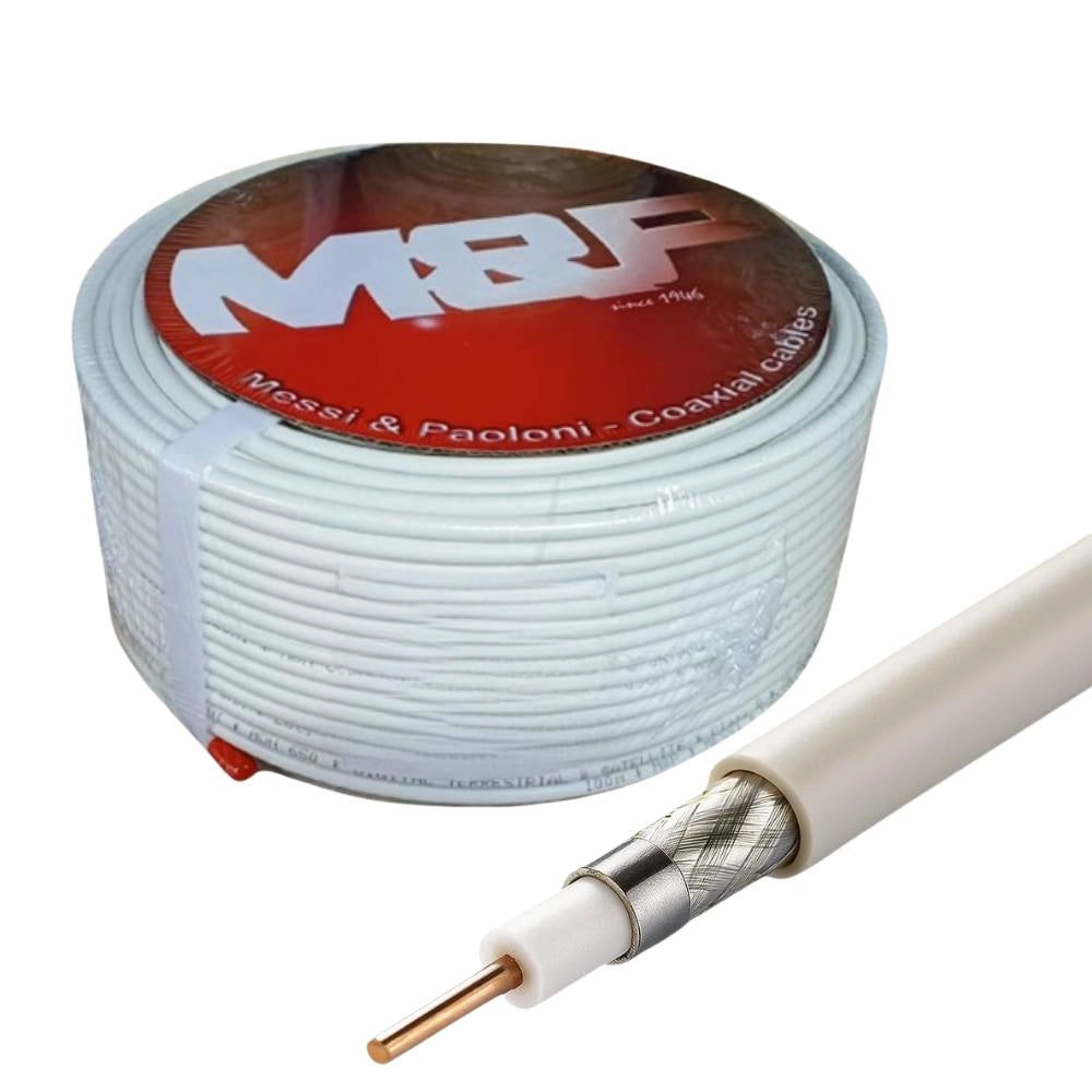 Messi & paoloni cavo coassiale 75Ω Ø6,5mm classe b mdn650ar100 bobina da 100 mt
