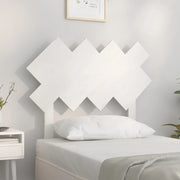 Testiera per Letto Bianca 92x3x81 cm in Legno Massello di Pino 819201