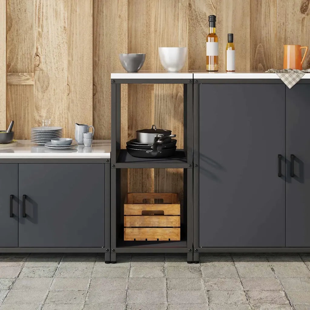 vidaXL Mensola per il deposito in cucina Antracite Acciaio