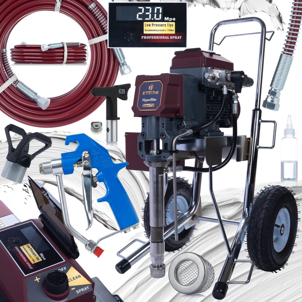 Pompa a Pistone Zenthril Comet T LP – 3500W, 25MPa, 5L/min | Tecnologia HyperElite | Vernici e Stucchi