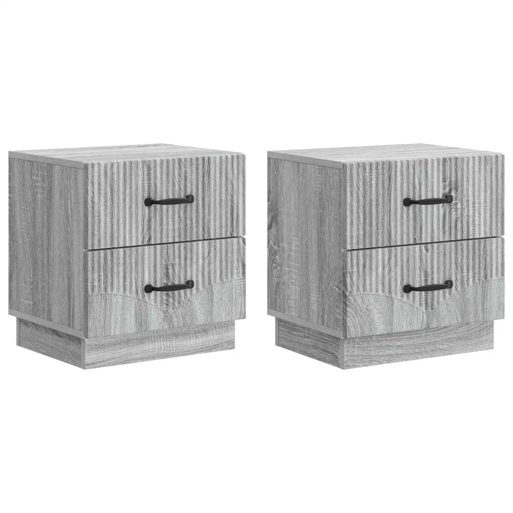 Armadio da Notte 2 pz Grigio Sonoma 43 x 34,5 x 44,5 cm 895228