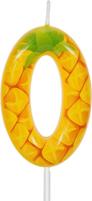 Candela di compleanno a tema frutta giallo ananas per decorazione della torta con tema di celebrazione speciale 

Modello: (0)