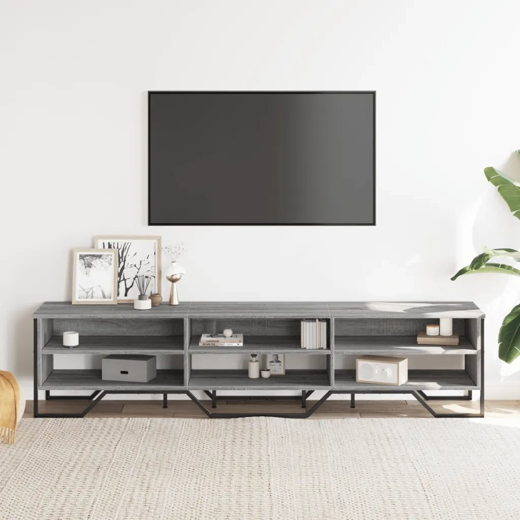 Mobile Porta TV Grigio Sonoma 180x34x41cm in Legno Multistrato 848577