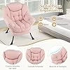 Poltrona Relax, Poltrona da Lettura con Cuscino, Elegante con Schienale e Seduta Imbottiti, Braccioli e Tasca di Stoccaggio, Portata 150 kg (Senza Pouf, Cashmere Grigio)