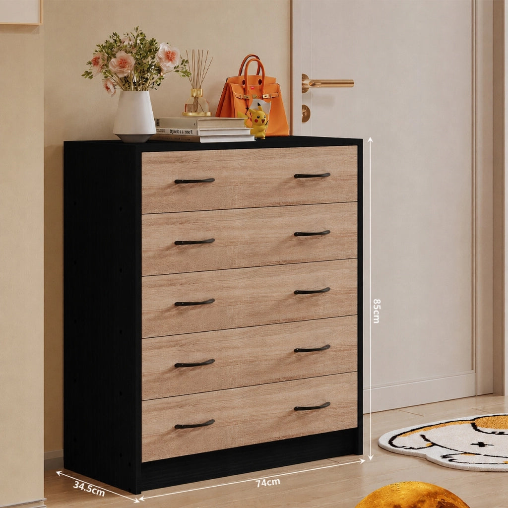 MOBILE PORTA SCARPE MARRONE CHIARO PER INGRESSO MODERNO CON 5 RIPIANI, MODELLO LOFT CON ANTE A BATTENTE