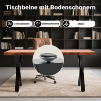 Base per tavolo 72x60 cm con gambe tavolo a forma di X colore nero