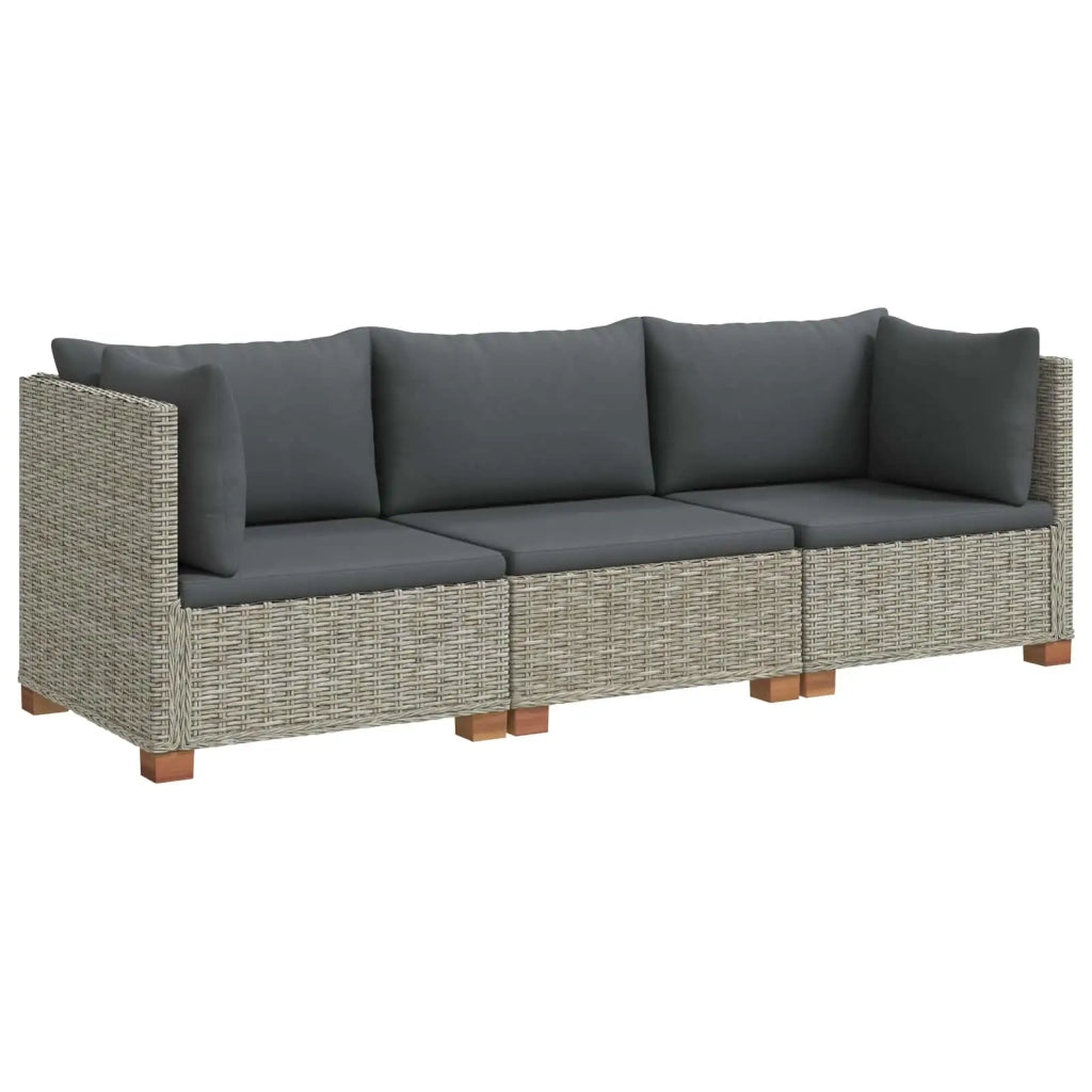 3 pz Set Lounge in Rattan con Cuscini GENDT Rattan naturale 3429859