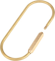 Clip per chiave a molla in ottone - Accessorio per attrezzi sostenibile - Clip per chiave portatile a forma ovale con anello.