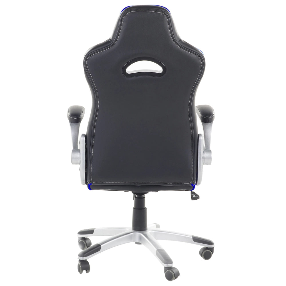 Sedia da ufficio Girevole in ecopelle nera con ruote regolabili in altezza ergonomica moderna