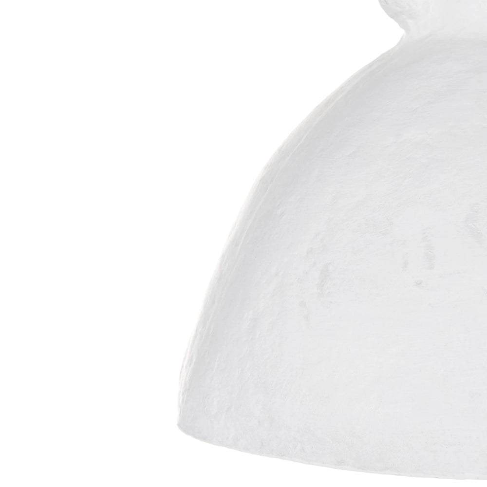 Lampada a sospensione Cartapesta bianca fatta a mano Paralume organico naturale