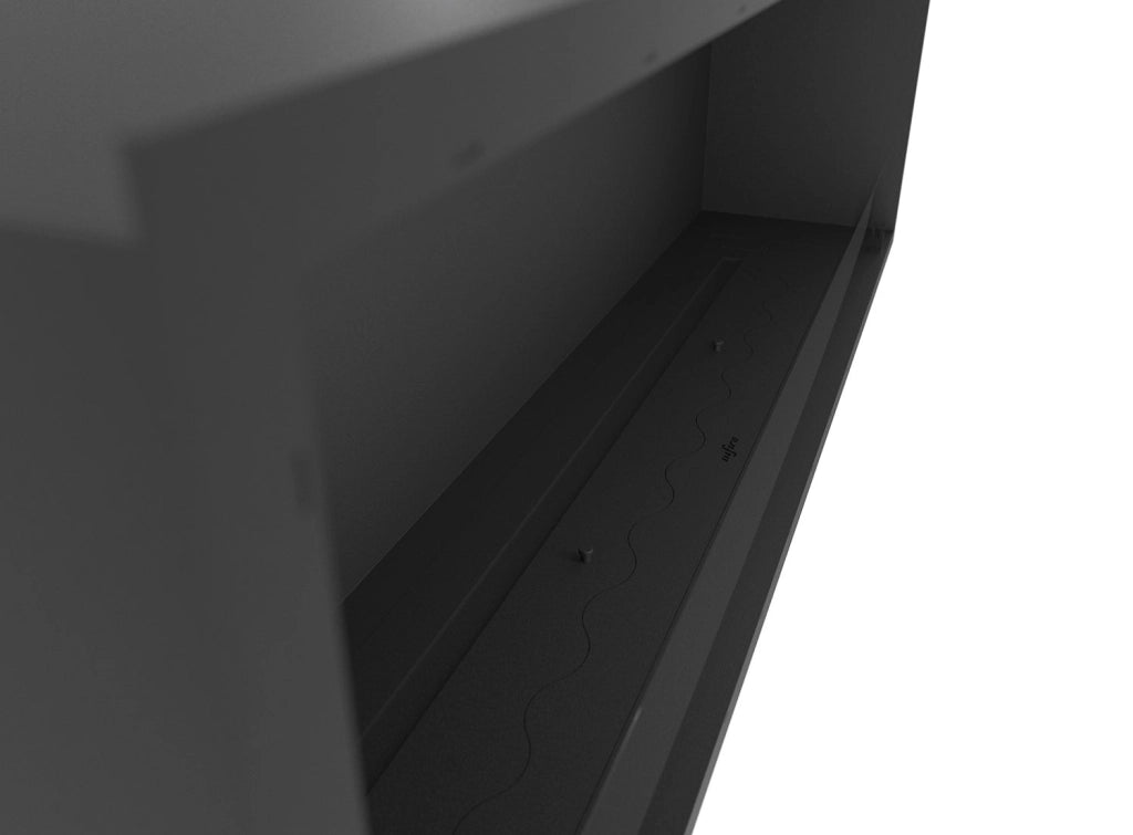 Camino a Bioetanolo da Incasso 154,4x59,4x30 cm Inside 1500 Slim Nero con Vetro