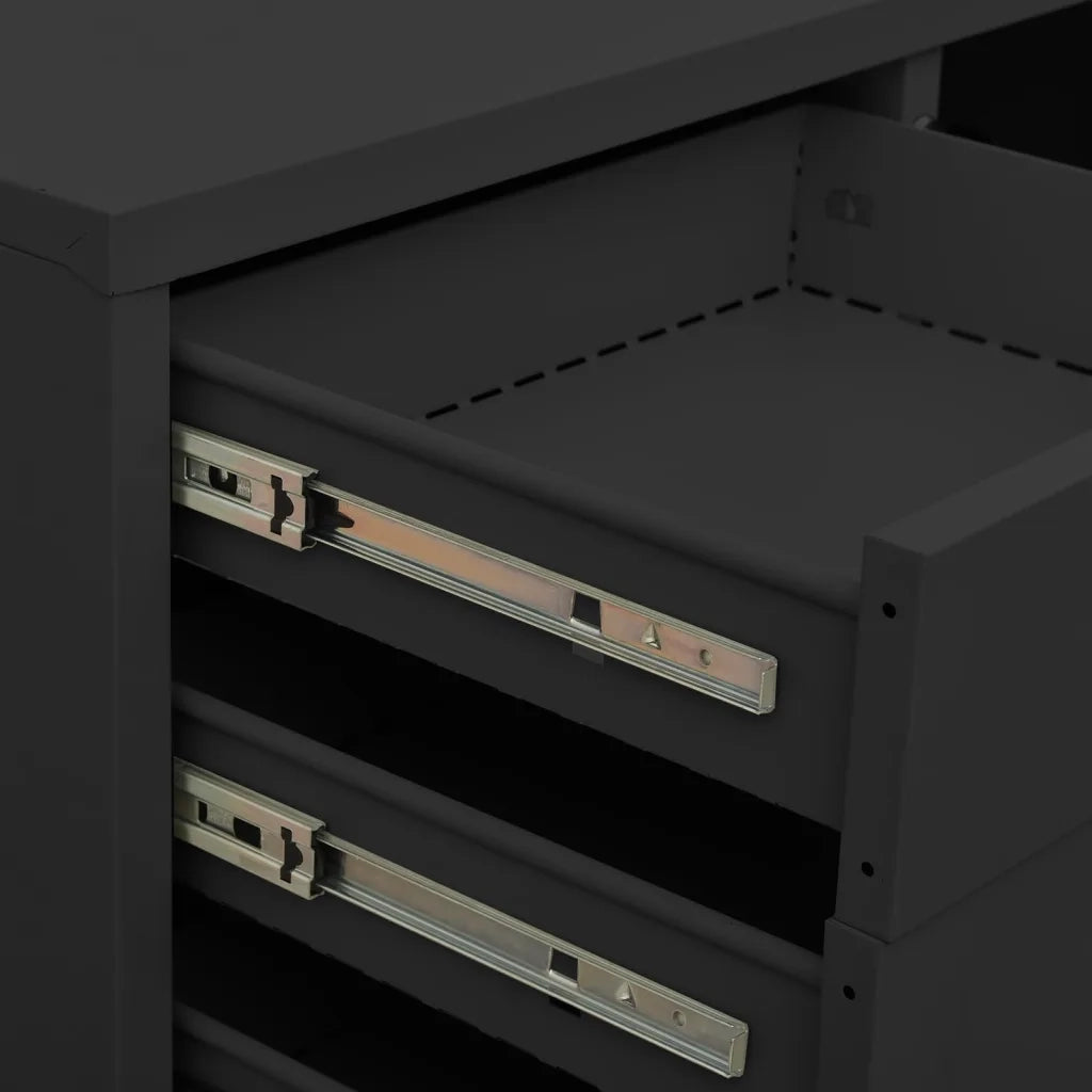 Armadio Ufficio con Fioriera Antracite 90x40x125 cm in Acciaio