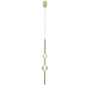 Lampada a sospensione VAKU oro sfere vetro LED 8W 4000K