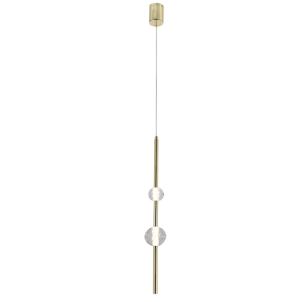 Lampada a sospensione VAKU oro sfere vetro LED 8W 4000K