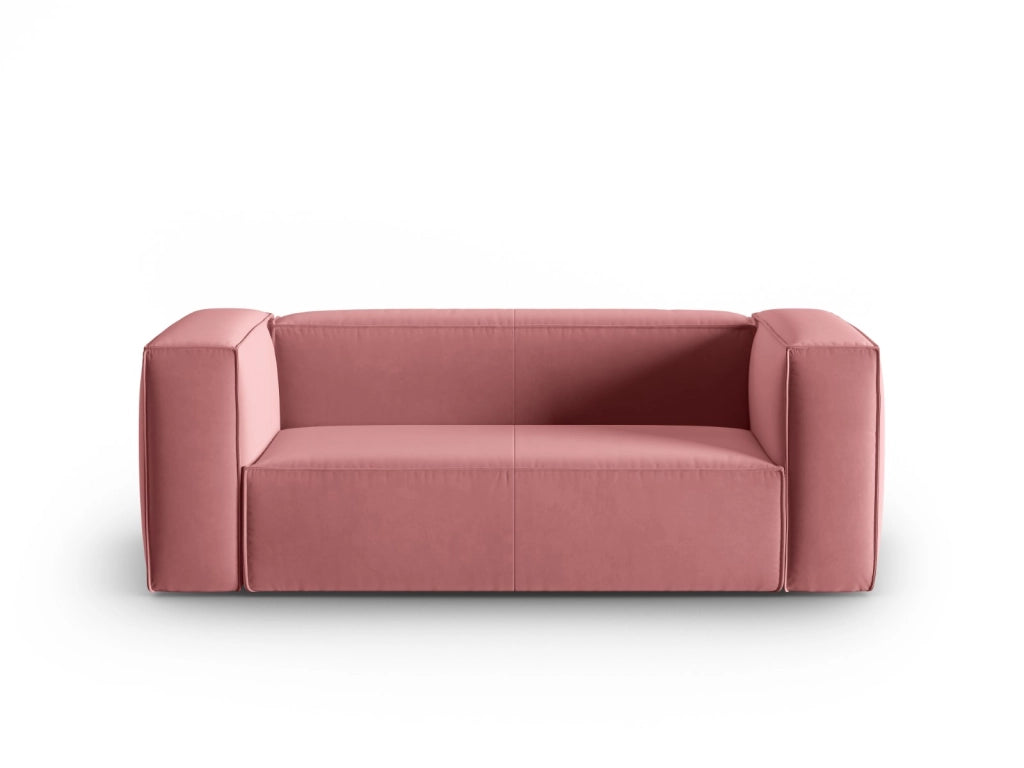 Cosmopolitan Design - Divano "Mackay" 2 posti in velluto salmone 