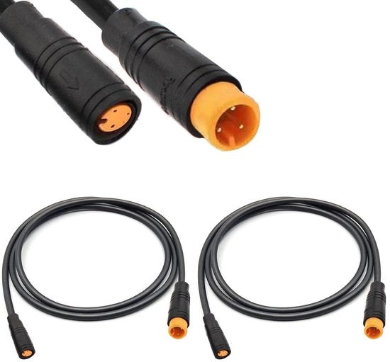 Set di allungatori elettrici per bicicletta a tre poli acqua-resistenti da 2 pezzi
