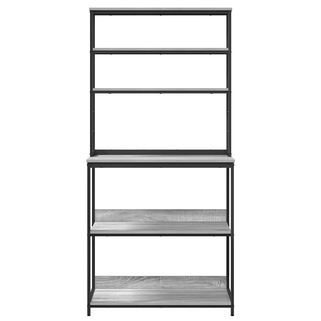Mensola da cucina Grigio Sonoma 80 x 40 x 168 cm