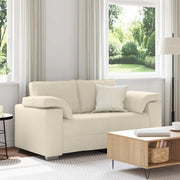 Divano a 2 Posti Beige 160 cm Tessuto misto lino 4105226