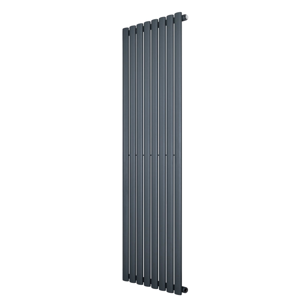 Radiatore Verticale Design Ovale Colonna Singola Antracite 1600x480 mm
