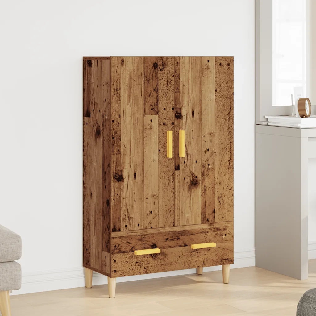 Credenza Legno Antico 70x31x115 cm in Legno Multistrato
