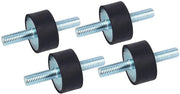 Antitrilling Spoletto in Gomma per M8 - Schermo di Assorbimento di Impatti - Dampening Acustico - Nero - Per Compressore d'Aria - Dampened Supporto Elastico - Adatto per
