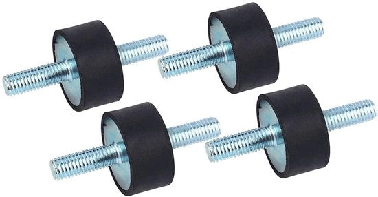 Antitrilling Spoletto in Gomma per M8 - Schermo di Assorbimento di Impatti - Dampening Acustico - Nero - Per Compressore d'Aria - Dampened Supporto Elastico - Adatto per