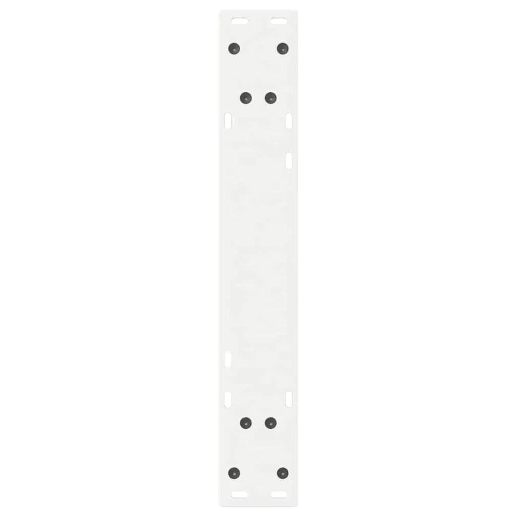 Set di 2 gambe regolabili per tavolo da pranzo moderno geometrico 60 x 72-73 cm in acciaio bianco 02_0057007