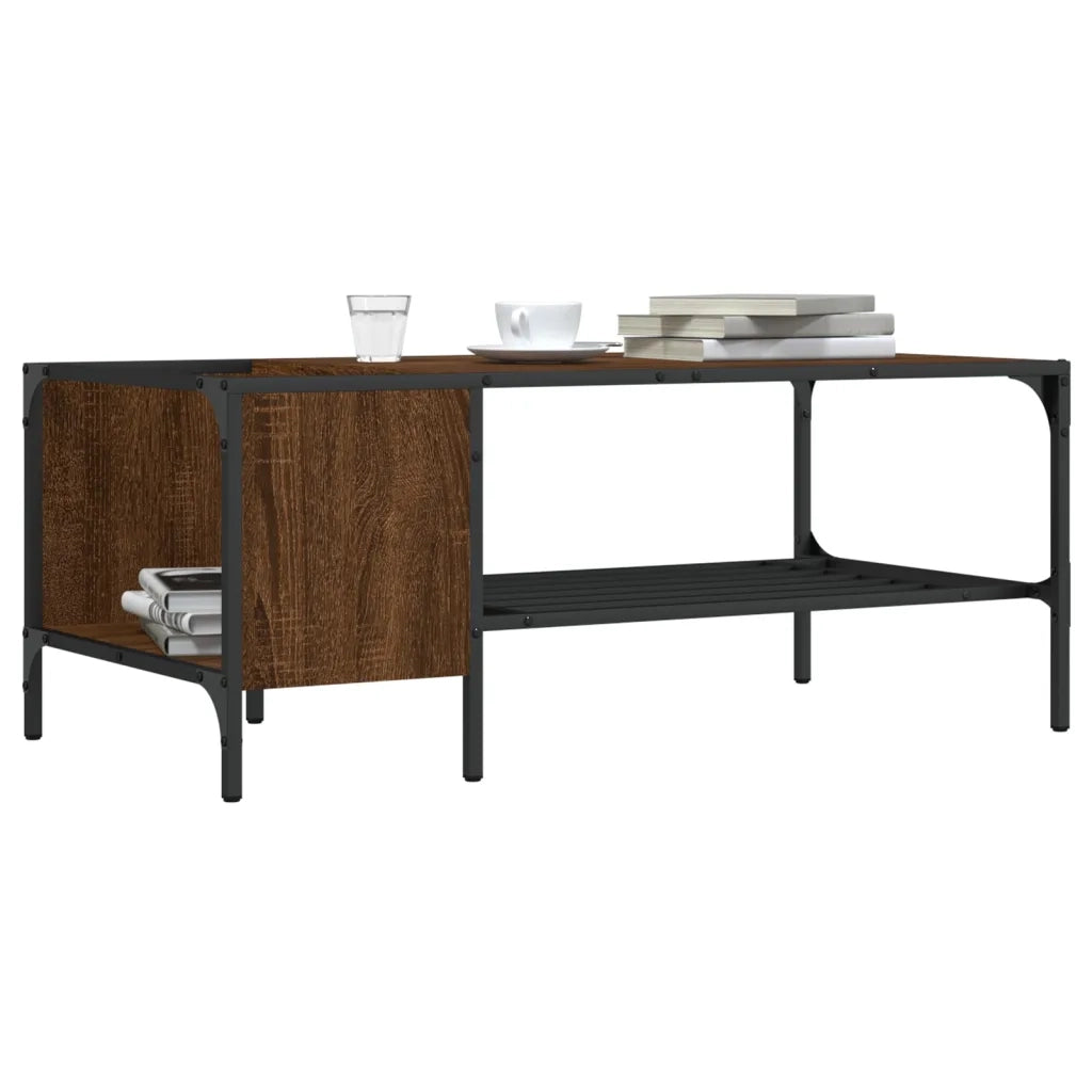 Tavolino Salotto Ripiano Rovere Marrone 100x51x40cm Multistrato 837736