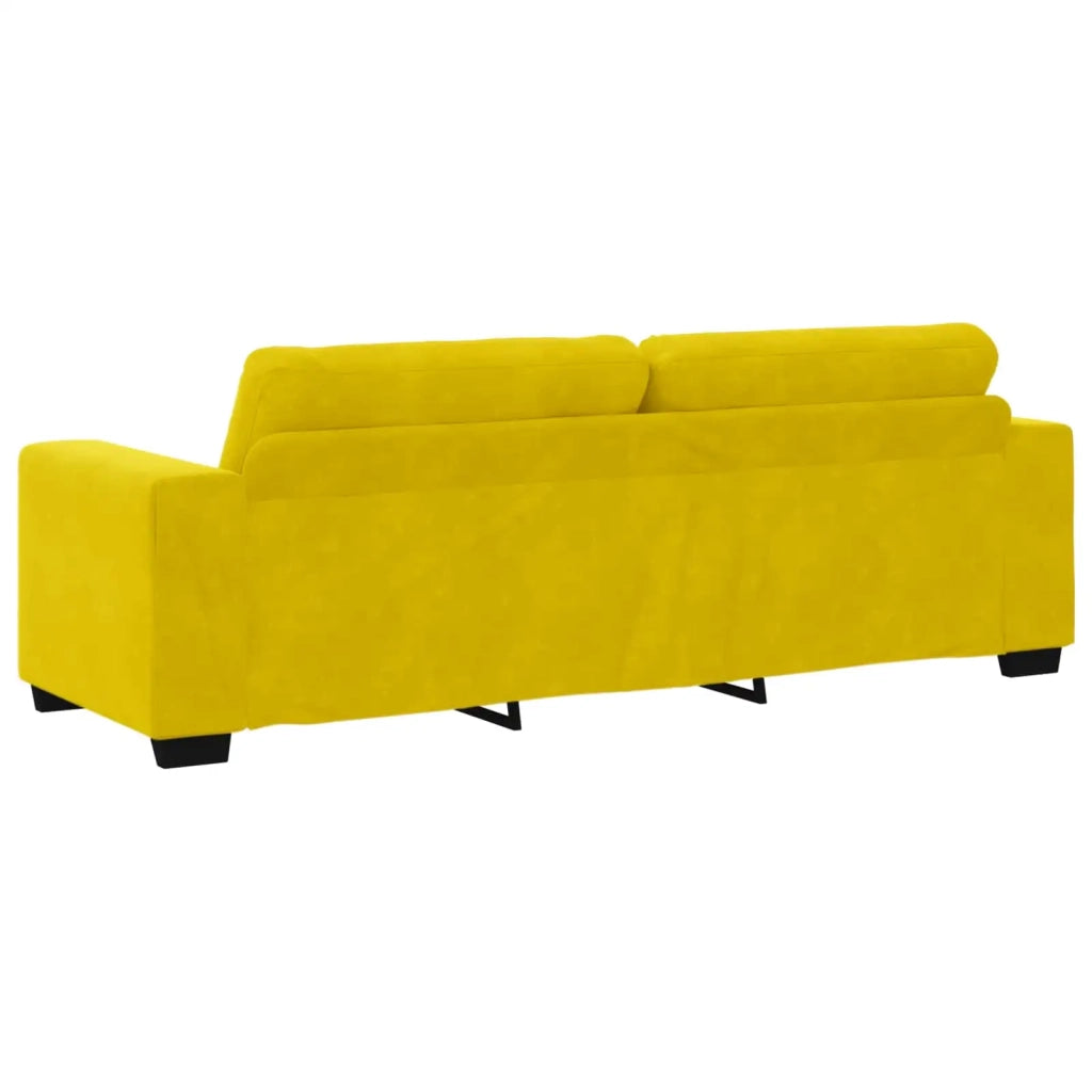 Divano 3-Persone Giallo 220 cm Velluto 4105140